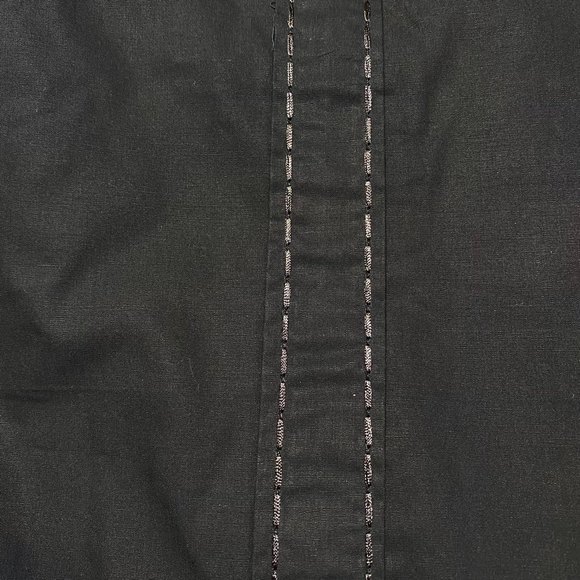 Platini Men’s Military Button Down Shirt w/ Faux Leather & Paisley Trim Size M - Picture 8 of 14